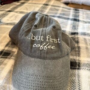 Gray Embroidered Coffee Cap